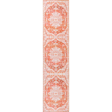 Asa Ornate Medallion Washable Area Rug